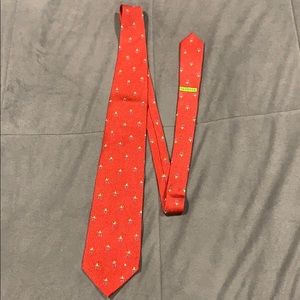 Bulgari 100% Silk Tie Red Cowboy Hat and Boots